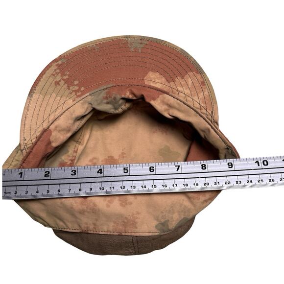 Czech Desert Camo Field Hat Cap w/ Ear Flaps 1990s Czechoslovakia - Picture 8 of 8